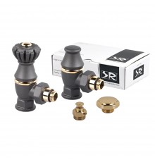 Комплект SR Rubinetterie серияLiberty1/2 х3/4угловой, цвет антрацит 0320-2000V00P