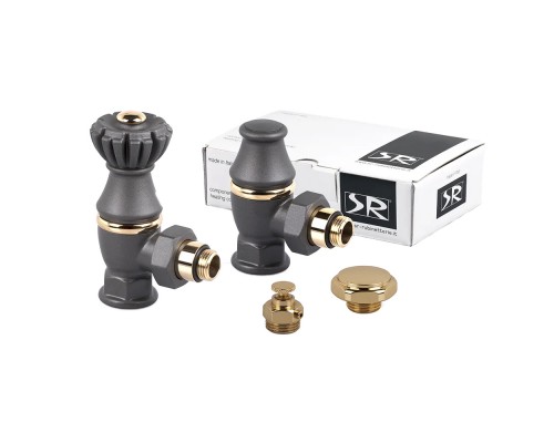 Комплект SR Rubinetterie серияLiberty1/2 х3/4угловой, цвет антрацит 0320-2000V00P