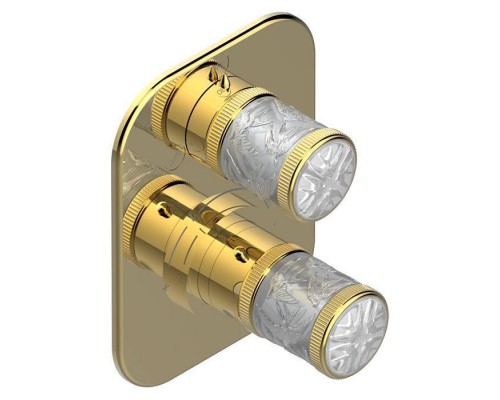 THG Hirondelles Смеситель для душа, встраиваемый, термостатический, цвет: Polished gold. G00-A00-5500AE, A4J-F01-5500BE THG Hirondelles Смеситель для душа, встраиваемый, термостатический, цвет: Polished gold. G00-A00-5500AE, A4J-F01-5500BE