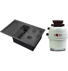 Комплект Мойка кухонная Steel Hammer SH 7851-R GRAFIT графит + Измельчитель Emar ATC-WZB390A