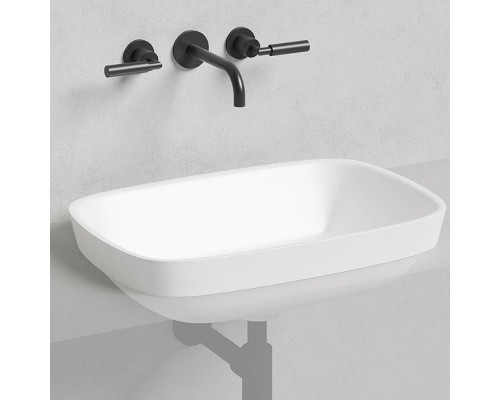 Salini Marea Раковина накладная 60х40х16см, без отв., без перелива, S-Stone, цвет: белый матовый. 1802202M Salini Marea Раковина накладная 60х40х16см, без отв., без перелива, S-Stone, цвет: белый матовый. 1802202M
