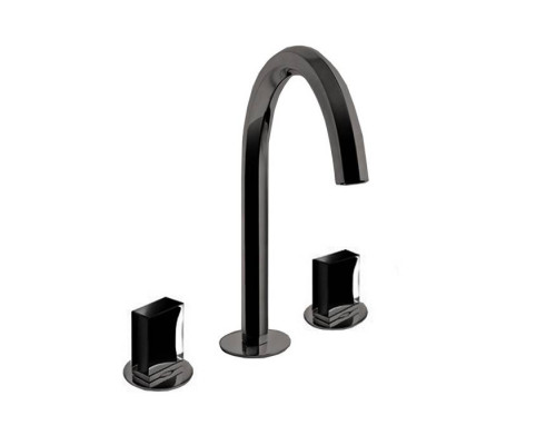Fantini Venezia Смеситель для раковины, на 3 отв., излив: 17.5см., без ручек, цвет: Matt Gun Metal PVD. 29 P5 N404SW