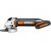 Угловая шлифмашина аккумуляторная WORX WX800,20В, 115 мм, 2*2,0Ач, кейс
