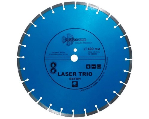 Диск алмазный Trio-Diamond 400*25,4 Trio Diamond Лазер бетон 380400 Диск алмазный Trio-Diamond 400*25,4 Trio Diamond Лазер бетон 380400