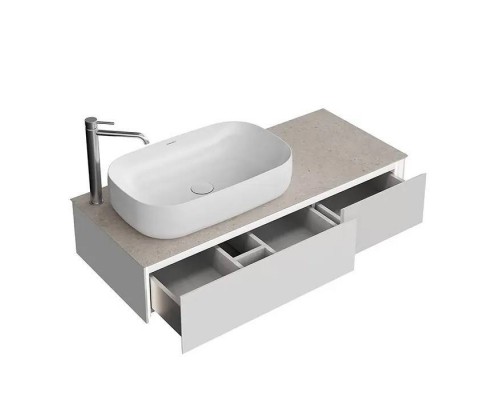 Kerama Marazzi Magica Тумба подвесная, 115.4х48.5х22см., 2 ящика, цвет: утренний серый матовый. MA.120.2\MGR.M
