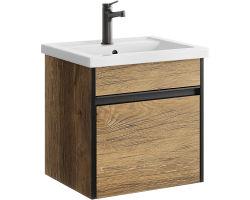 AQ URB0105DB Urban Тумба под умывальник, подвесная, с одним ящиком, 468х460х400 мм, дуб балтийский URB0105DB