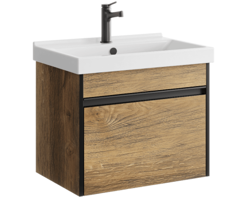 AQ URB0106DB Urban Тумба под умывальник, подвесная, с одним ящиком, 572х460х400 мм, дуб балтийский URB0106DB