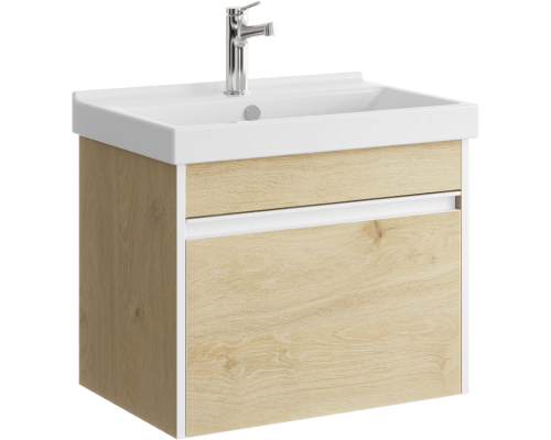 AQ URB0106DD Urban Тумба под умывальник, подвесная, с одним ящиком, 572х460х400 мм, Дуб Давос URB0106DD