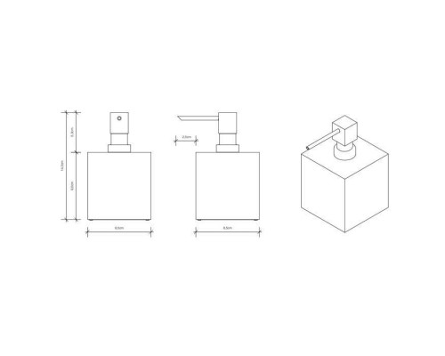 Decor Walther Cube DW 475 Дозатор для мыла, настольный, цвет: никель сатинированный. 0825034