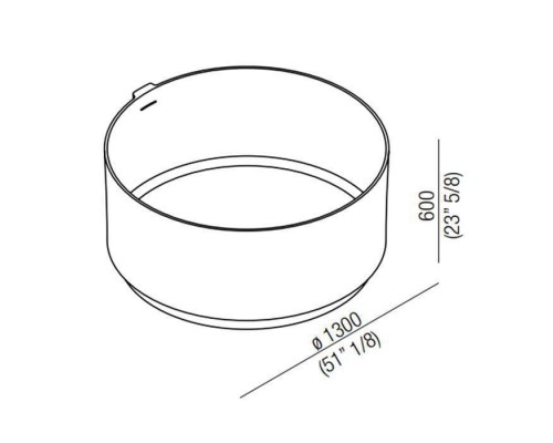 Agape In-Out Ванна отдельностоящая d130x60 см, круглая, цвет: белый/светло-серый. AVAS1041ZL Agape In-Out Ванна отдельностоящая d130x60 см, круглая, цвет: белый/светло-серый. AVAS1041ZL