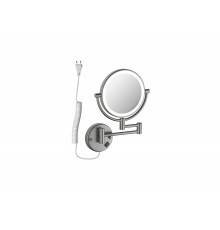 Косметическое зеркало AQUATEK AQ4915BGM с подсветкой, с диммером, двухстороннее, телескопическое, поворотное, хром