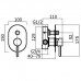Plumberia Selection IXO Смеситель для душа, встраиваемый, на 2 выхода, цвет: хром. XO1001CR,  INT0036CR