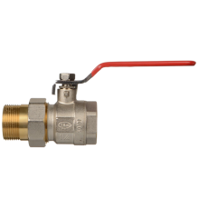 Шаровой кран TeRma RED 31051 1 1/4", вн-нар, с американкой, ручка рычаг