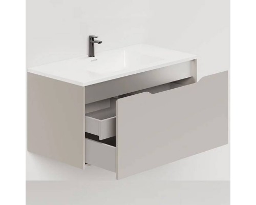 Salini Smile Тумба подвесная 80х50х48.5см., с раковиной, цвет: Grey. S800GON203