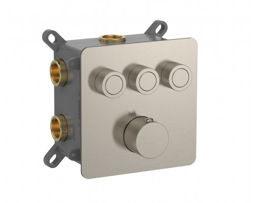 AQM8812BN Встр. термостат на 3 п. с регулировкой напора в комп. с внутр. частью, никель шлиф AQM8812BN