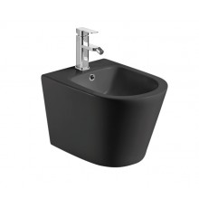 AQM2101MB Биде подвесное, цвет черный матовый, с отв под смеситель, с переливом 515x360x345мм AQM2101MB
