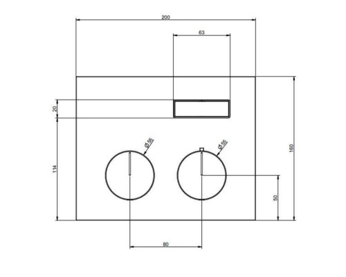 Gessi Hi-Fi Термостат для душа, 1 источник, внешняя часть, цвет: black XL. 63002#299