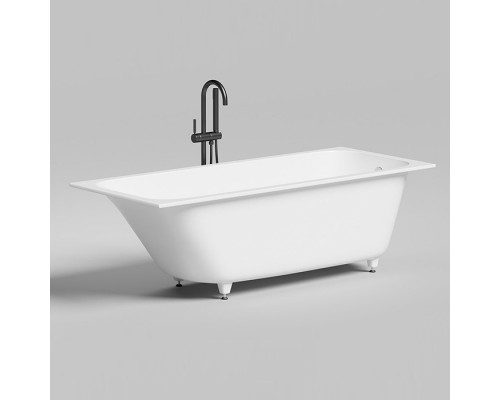 Salini Orlanda Plus Встраиваемая ванна 190х100х60cм, прямоуг. чаша, S-Sense, цвет: белый глянцевый. 102014G,  23101H