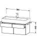 Duravit VA Тумба подвесная 98.4x43.1х44.1см., с раковиной, 1 выдв.ящик, цвет: American Walnut. VA650801313,  2350100071