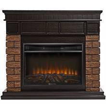 Комплект Электрокамин Electrolux EFP/P-3020LS N + Портал Firelight Bricks Wood 30 камень коричневый, шпон темный дуб