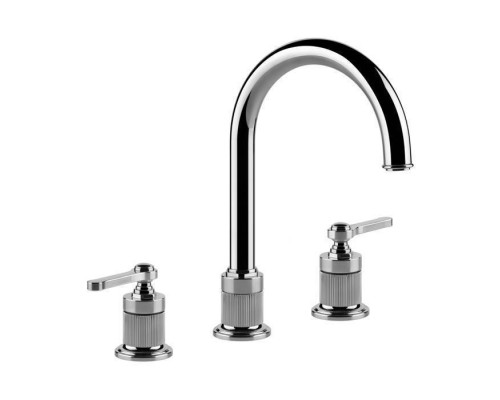 Gessi Venti20 Смеситель для раковины на 3 отверстия, высота излива 168 мм., в комплекте с донным клапаном, цвет: хром . 65015#031 Gessi Venti20 Смеситель для раковины на 3 отверстия, высота излива 168 мм., в комплекте с донным клапаном, цвет: хром . 65015#031