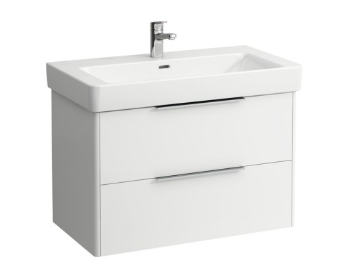 Laufen Base База с раковиной, 85x46см, подвесная, с 2 ящиками, цвет: белый глянцевый. 8.1396.5.000.104.1,  4.0239.2.110.261.1