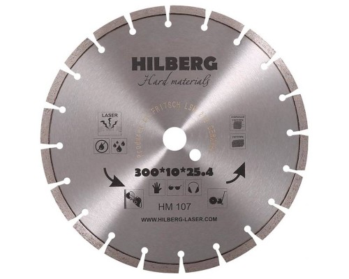 Диск алмазный Hilberg 300*25,4 Hard Materials Лазер HM107 Диск алмазный Hilberg 300*25,4 Hard Materials Лазер HM107