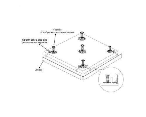 Экран для душевого поддона RGW N/ST-61 G