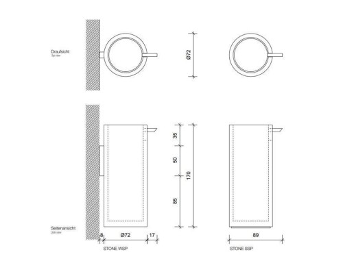 Decor Walther Black Stone SSP Дозатор для мыла, настольный, цвет: черный матовый / хром. 0972364