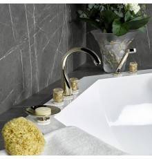 THG Hirondelles Gold Stamped Смеситель на борт ванны, 5 отв., с ручным душем, цвет: Soft gold. A4L-F30-1132SG