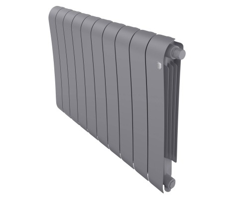 Радиатор биметаллический Royal Thermo Infinity 500 VR80 10 секций, нижнее подключение, silver satin