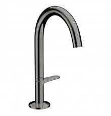 Axor One Смеситель для раковины Sel 170, на 1 отв., с донным клапаном Push-Open, цвет: полированный черный хром. 48020330