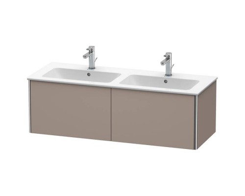 Duravit XSquare Тумба подвесная, 128х47.8х40см, с раковиной, с 2 выдв ящик, цвет: базальт матовый . 2336130000, XS407504343 Duravit XSquare Тумба подвесная, 128х47.8х40см, с раковиной, с 2 выдв ящик, цвет: базальт матовый . 2336130000, XS407504343