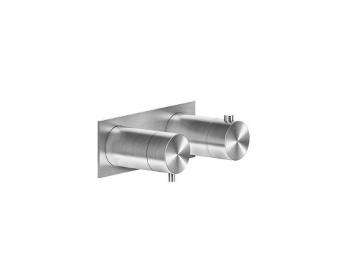 Gessi Shower316 Термостатический смеситель, с подключением на 3/4, фильтрами и переключателем с керамическими дисками, на две позиции, внешняя часть, цвет: шлифованная сталь. 54034#239 Gessi Shower316 Термостатический смеситель, с подключением на 3/4, фильтрами и переключателем с керамическими дисками, на две позиции, внешняя часть, цвет: шлифованная сталь. 54034#239