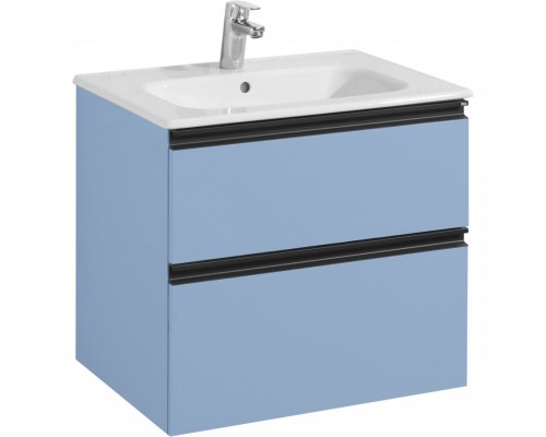 Roca Z.RU93.0.787.0 Domi Тумба под умывальник подвесная, 600х460х530 мм, 2 ящика небесный синий мат ZRU9307870
