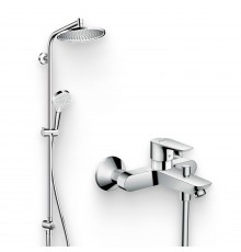 Душевой комплект Смеситель Hansgrohe Talis E 71740000 + Стойка Crometta S 240 1jet Showerpipe Rеno 27270000 EcoSmart