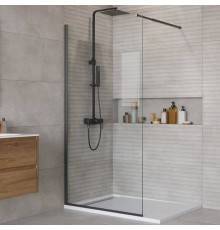 Душевая перегородка BelBagno Kraft 90 см, профиль матовый черный