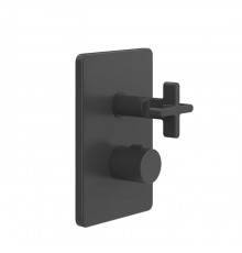 Gessi Inciso+ Термостат. смесителя, с подкл., 1/2, фильтрами и вентилем, внешняя часть, цвет: black XL. 58234#299