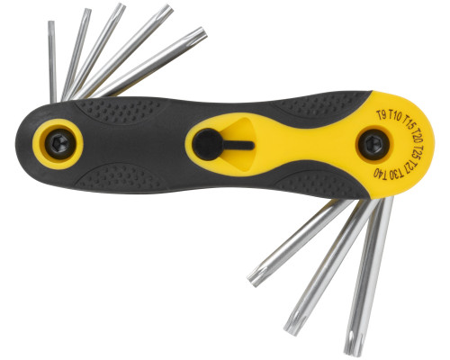 Ключи TORX CrV 8 шт. (T9-T40) складные FIT 64016