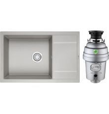 Комплект Мойка кухонная Granula 7805, базальт + Измельчитель Zorg Inox D ZR-56 D