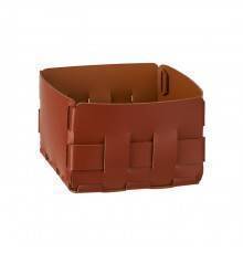 Colombo Adj Корзинка Mini Bottega, 19x19H13 см, цвет: бордо/коньяк. BADJ1019-3009