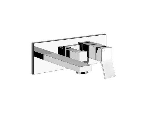 Gessi Rettangolo K Встраиваемый смеситель с изливом и переключателем PULL, внешняя часть, цвет: хром. 53138#031