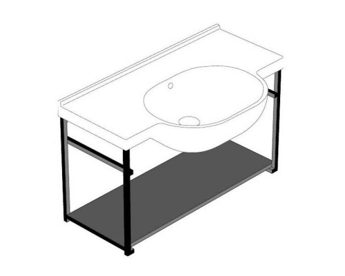 Globo Mode Структура для раковины ME080, 76,7см., крепление в комплекте, цвет: черный. ME002.SAR