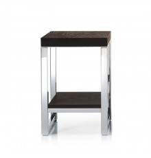 Decor Walther Wood HM Табурет 30x30x44см, напольная, цвет: сталь полированная / темный ясень. 0926885