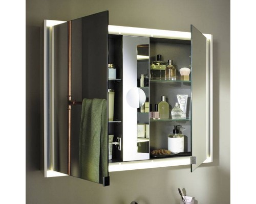 Burgbad Yso Зеркальный шкаф 82x65.6 см, с подсветкой, цвет: песочный глянцевый. SPHA080 K0389