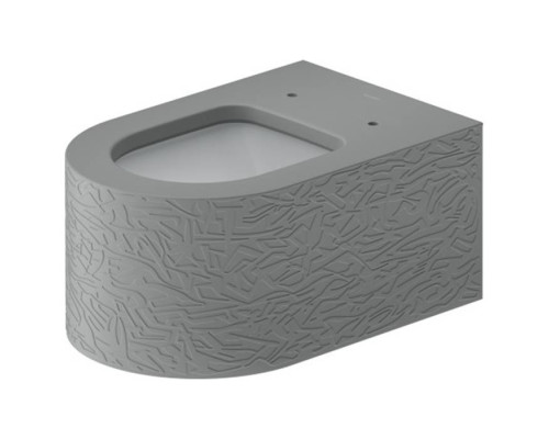 Duravit Millio Унитаз подвесной, 37х57см.,  декор Pattern, крепление в компл., цвет: светло-серый матовый. 250609FD