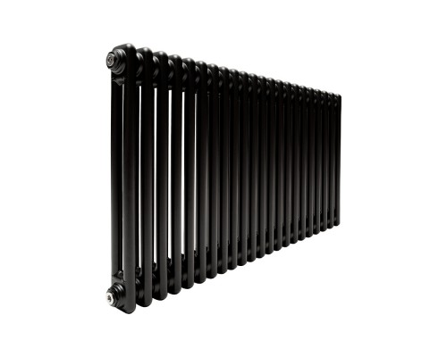 Трубчатый радиатор ТЕПЛОФОРТ ТР2057, 22 секции, боковое подключение 3/4”, черный мат 200105