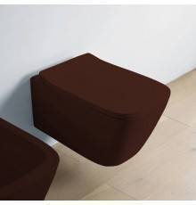Artceram A16 Унитаз подвесной 52.5х36 см, безободковый, с крепежом, цвет: marrone cocoa
