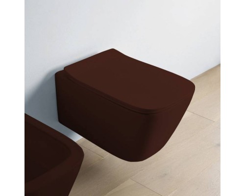 Artceram A16 Унитаз подвесной 52.5х36 см, безободковый, с крепежом, цвет: marrone cocoa Artceram A16 Унитаз подвесной 52.5х36 см, безободковый, с крепежом, цвет: marrone cocoa