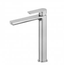 Newform Haka Смеситель для раковины, высокий, 1 отв., без донного клапана, цвет: PVD brushed stainless steel. 72015.59.066